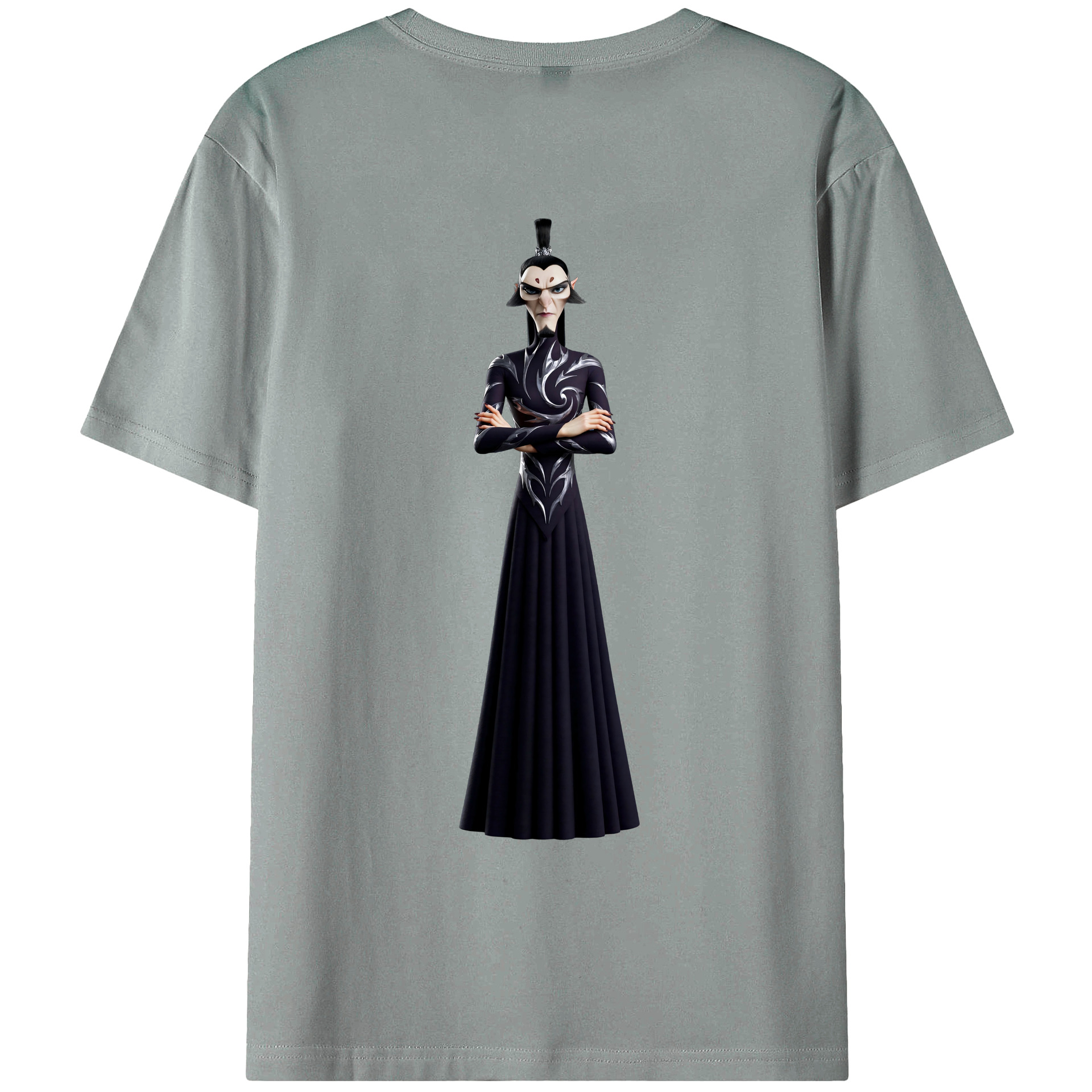 （画像用） Ne Zha 2 ナタ 魔童の大暴れ 綿100％ メンズ半袖Tシャツ（バックプリント） 通気性